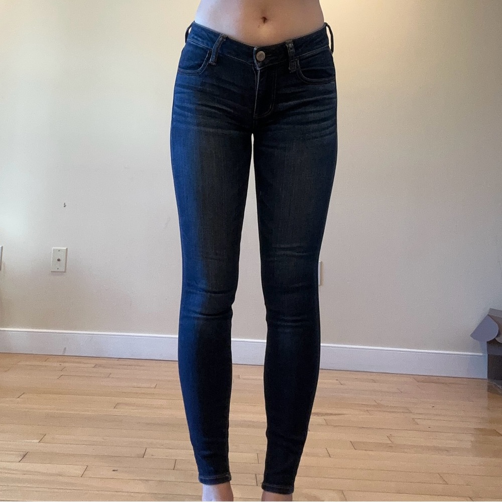American Eagle Dark Wash Denim Jeans Jeggings - 0 regular
